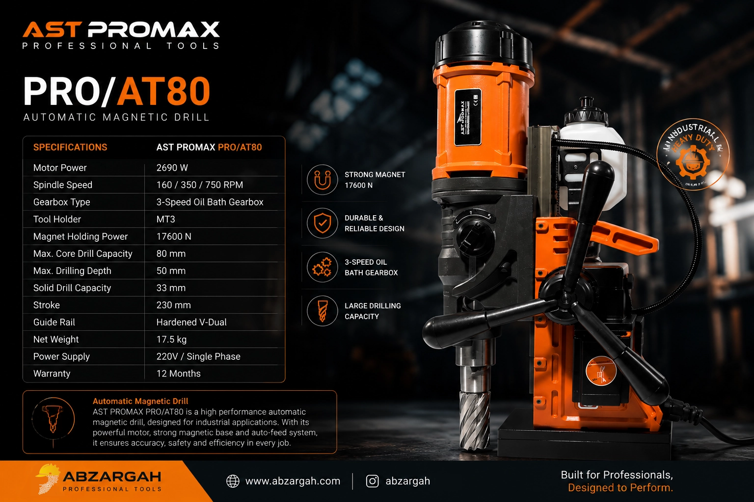 معرفی AST PROMAX PRO/AT80 دستگاه سوراخکاری مگنت