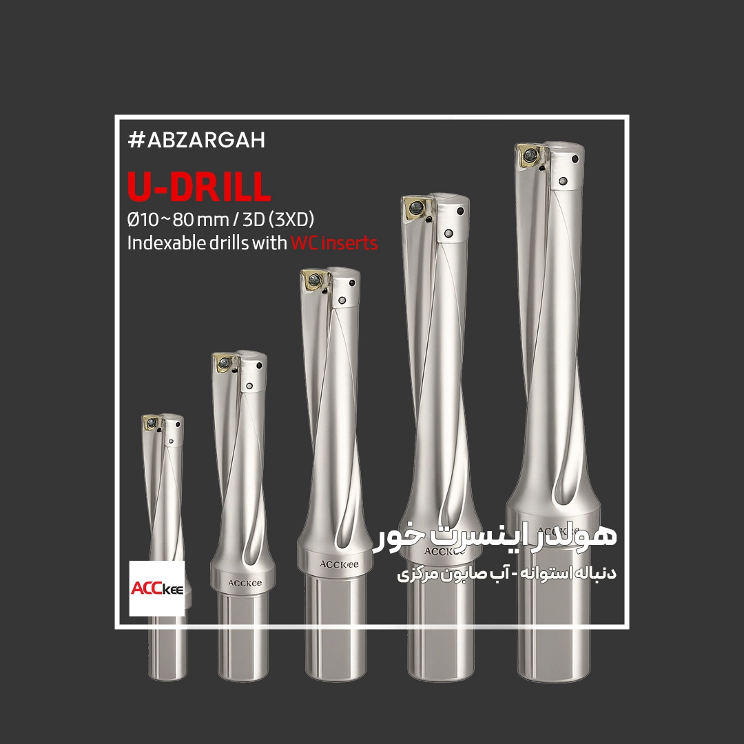 ACCKEE-WC-3D هولدر مته U-Drill اینسرت خور 3D استوانهای ACCKee | WC - Image 1