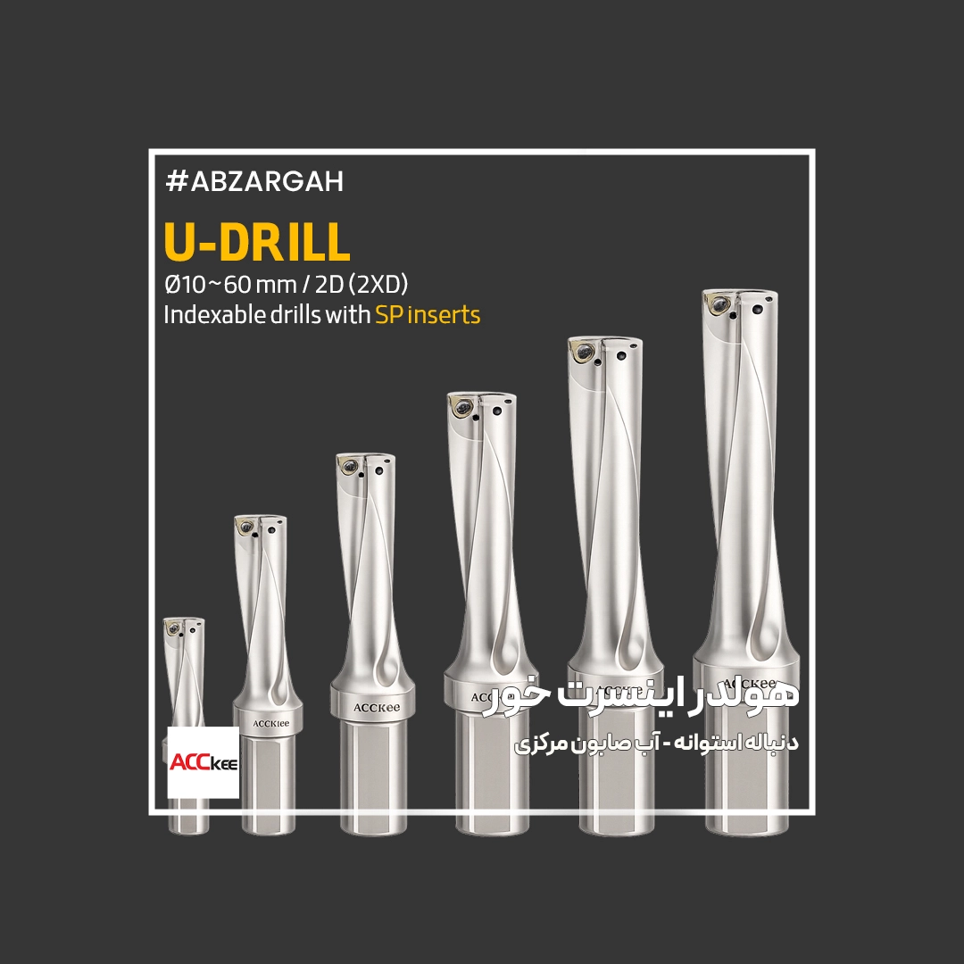 U-DRILL-SP-2D هولدر مته U-Drill اینسرت خور 2D استوانهای ACCKee | SP - Image 1