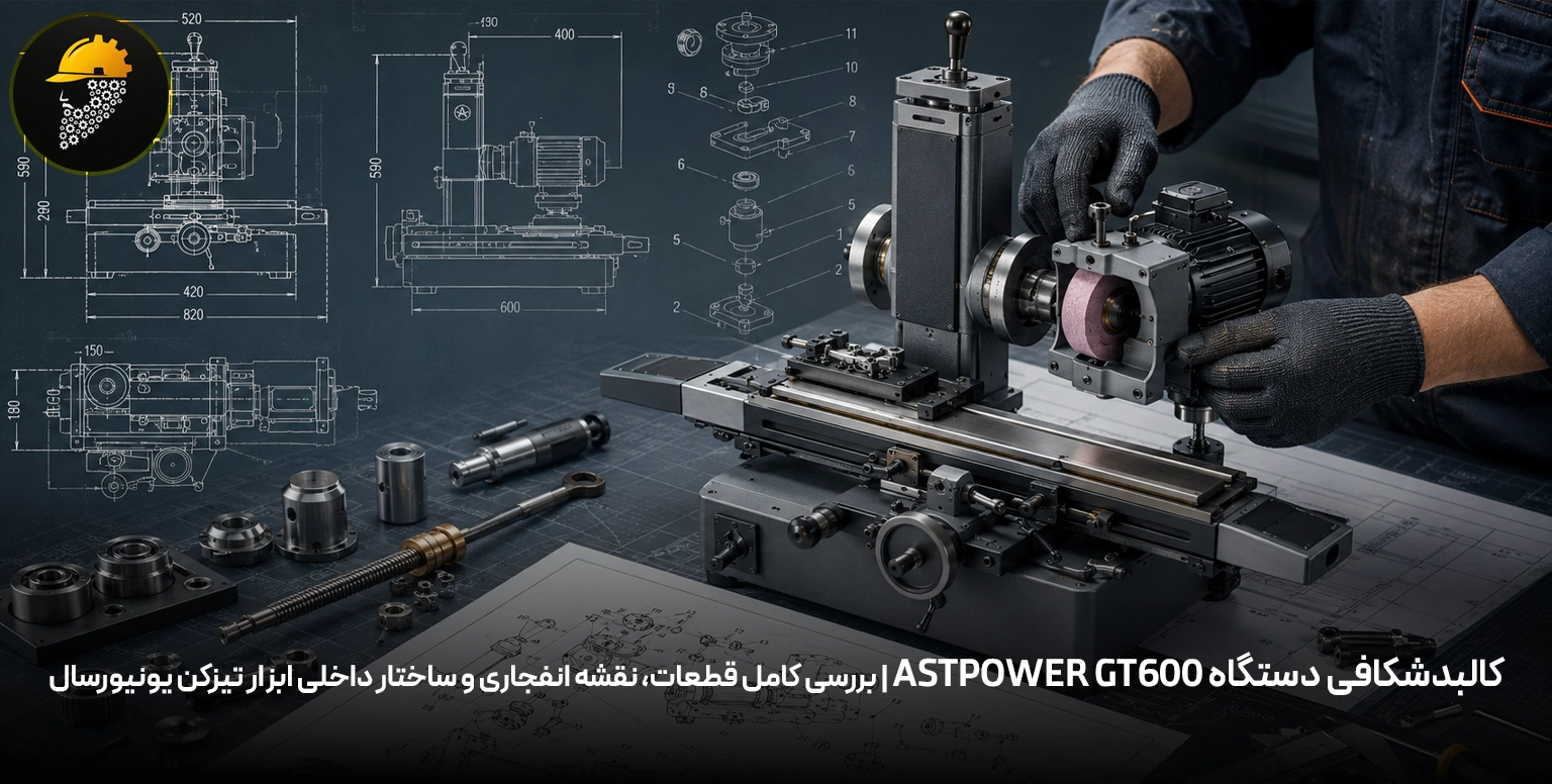 کالبدشکافی دستگاه ASTPOWER GT600 | بررسی کامل قطعات، نقشه انفجاری و ساختار داخلی ابزار تیزکن یونیورسال